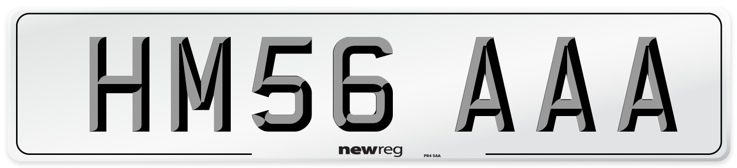 HM56 AAA Number Plate from New Reg